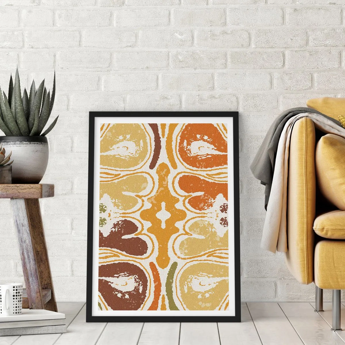 Poster in einem schwarzem Rahmen - Sentimentale Abstraktion - 70x100 cm