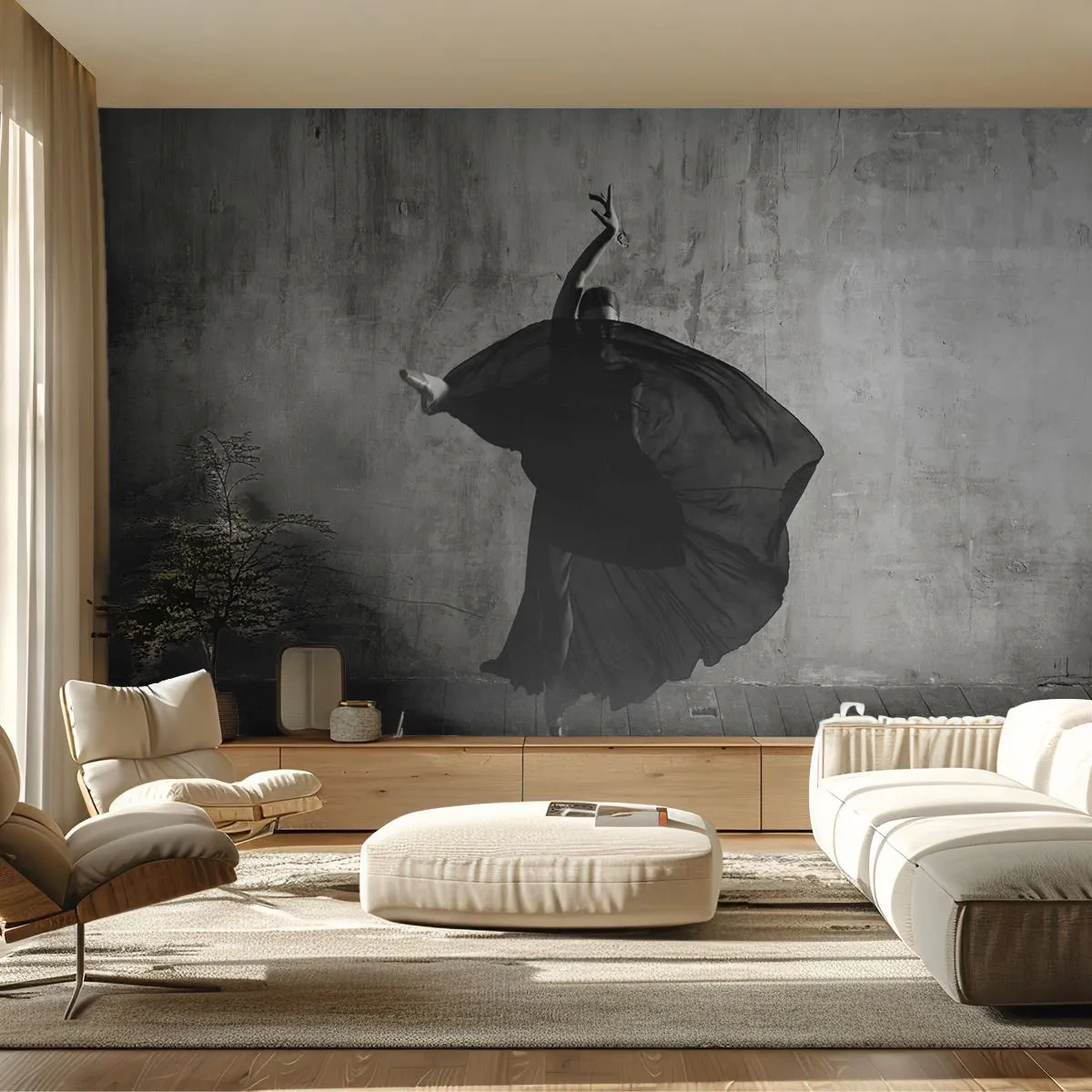 Fototapete Premium Canvas - Leidenschaftlicher Gürtel - Ballerina, Tanzen, Ballett - 300x210 cm