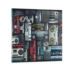 Glasbild - Bild auf glas - Sehnsucht nach den 1980er Jahren - 30x30 cm