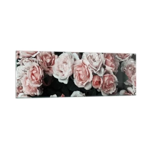 Glasbild - Bild auf glas - Rosen-Ensemble - 90x30 cm