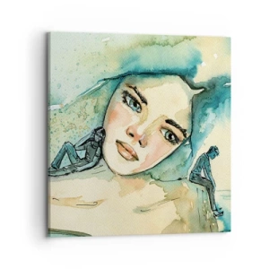 Bild auf Leinwand - Leinwandbild - Bin ich blau? - 70x70 cm