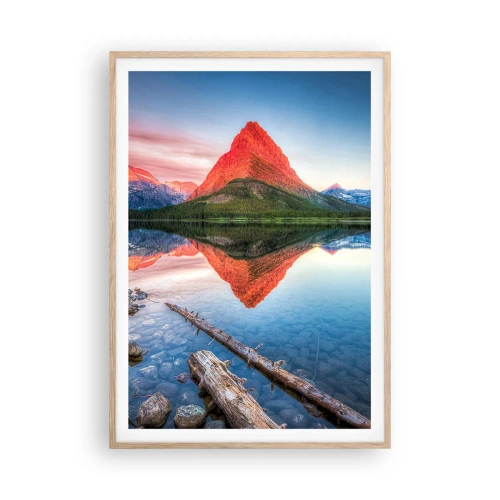 Poster in einem Rahmen aus heller Eiche - Hitze und Kälte - 70x100 cm