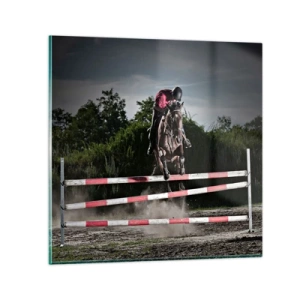 Glasbild - Bild auf glas - Gemeinsam zum Sieg - 30x30 cm