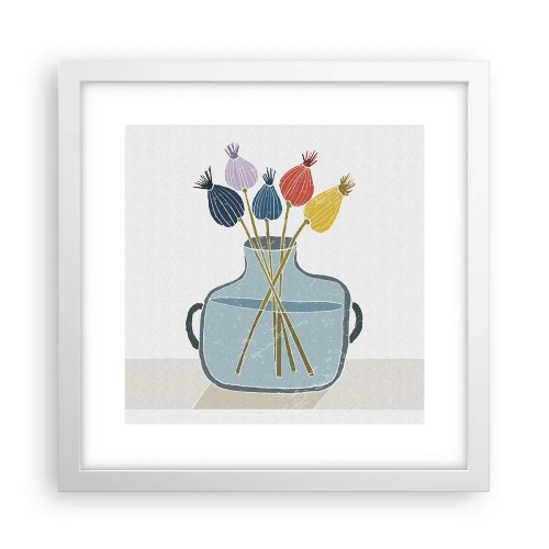 Poster in einem weißen Rahmen - Es ist mucksmäuschenstill - 30x30 cm