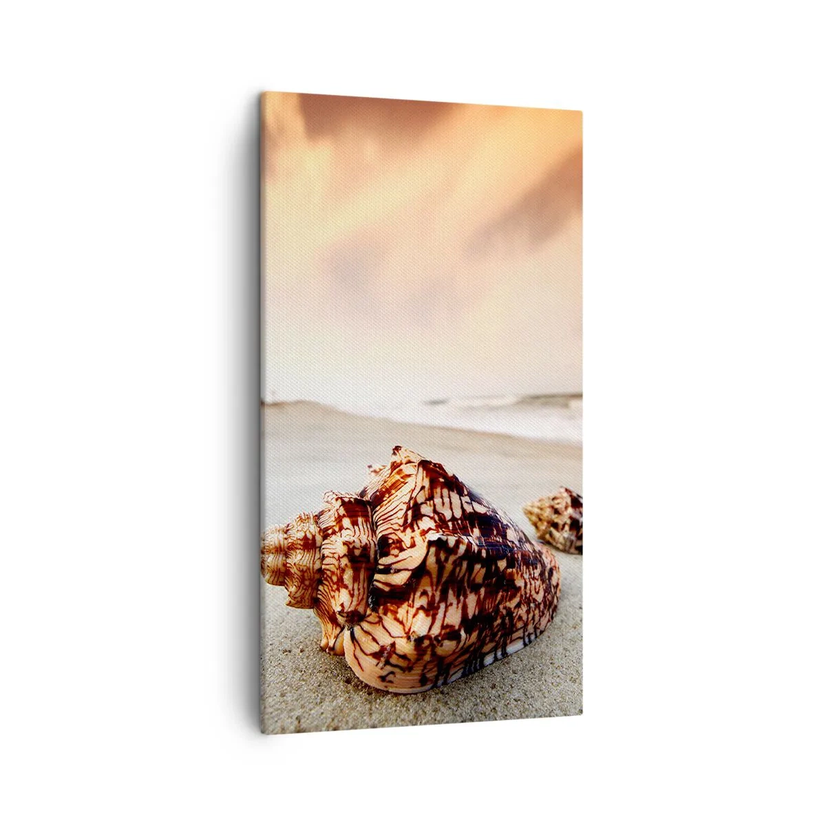 Bild auf Leinwand - Leinwandbild - Ausgestoßene von Wellen - 45x80 cm