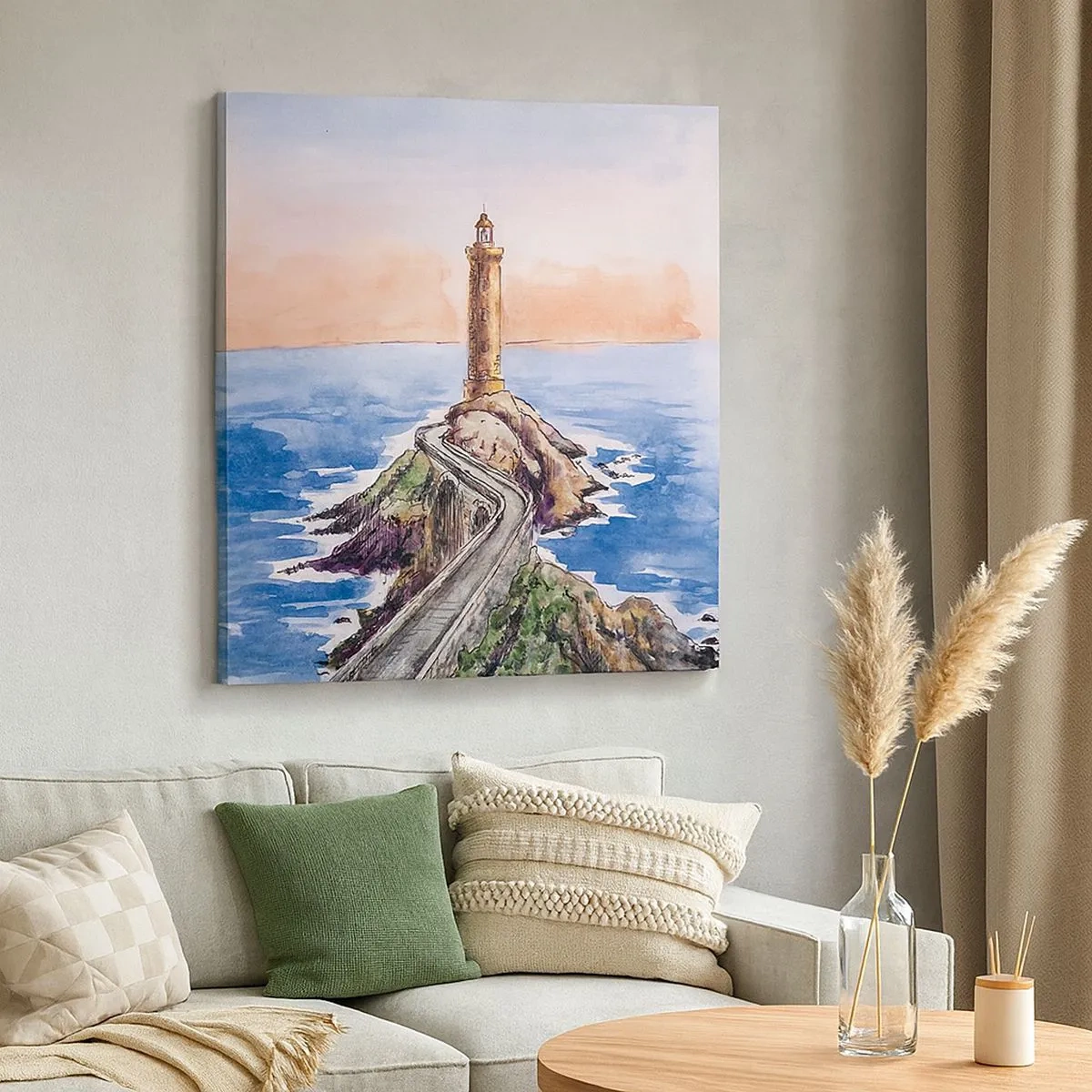 Bild auf Leinwand - Leinwandbild - Dem Meer zugewandt - 30x30 cm