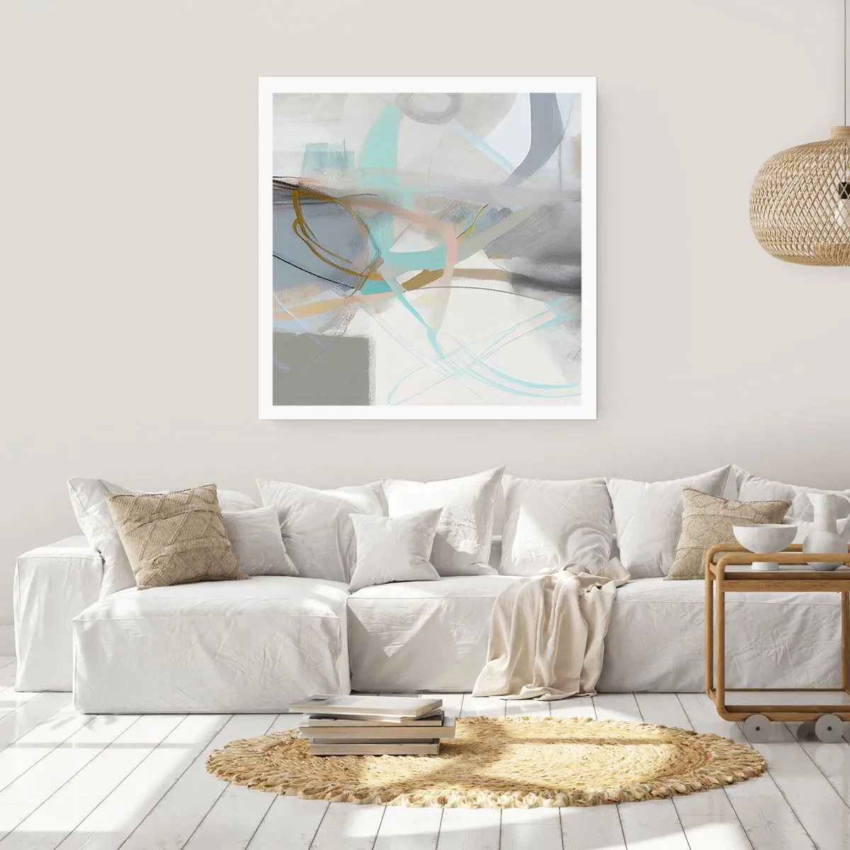 Poster - Neblige Abstraktion - 30x30 cm