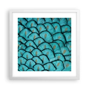 Poster in einem weißen Rahmen - Große Federgala - 40x40 cm