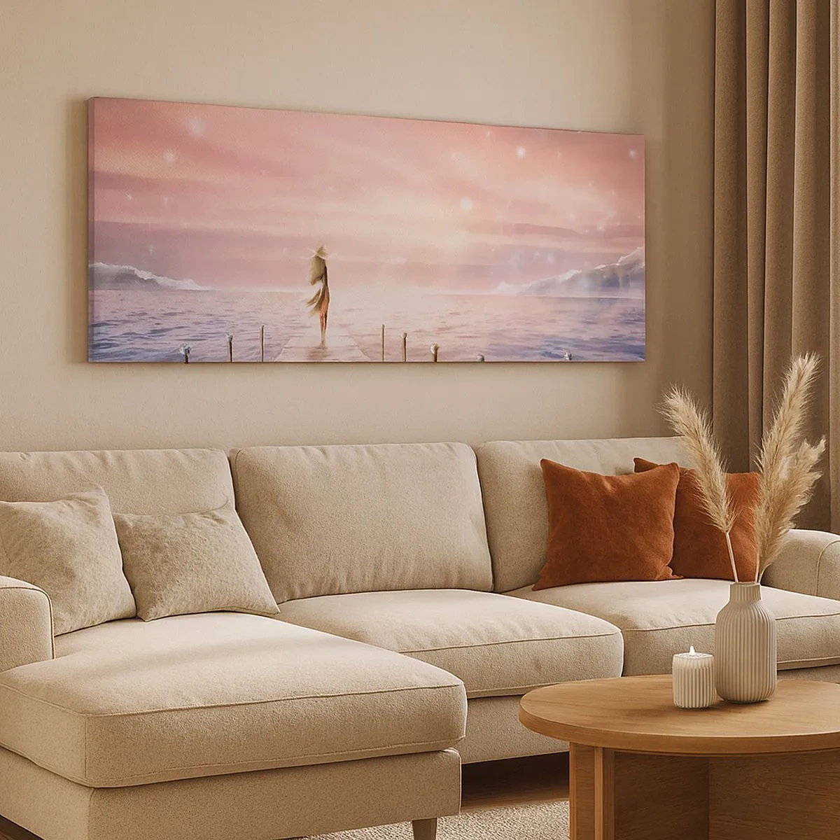 Bild auf Leinwand - Leinwandbild - Im Licht eines Traums - 100x40 cm