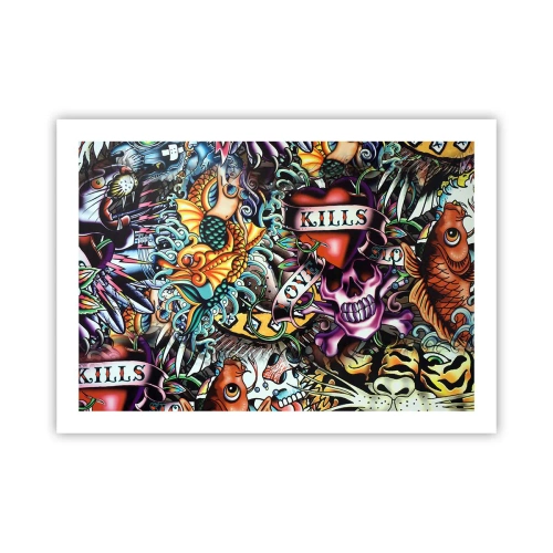 Poster - Der Traum des Tätowierers - 70x50 cm