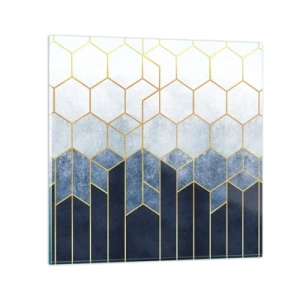 Glasbild - Bild auf glas - Komposition im synkopischen Rhythmus - 70x70 cm