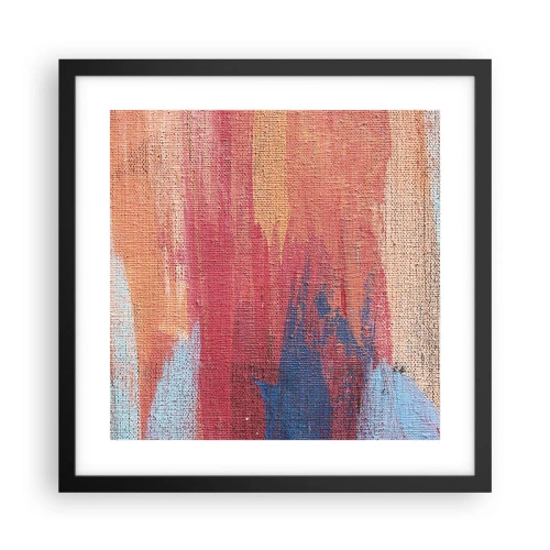 Poster in einem schwarzem Rahmen - Renne den Regenbogen hinunter - 40x40 cm