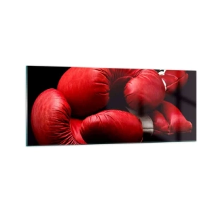 Glasbild - Bild auf glas - Die Emotionen des Kampfes liegen hinter uns - 100x40 cm