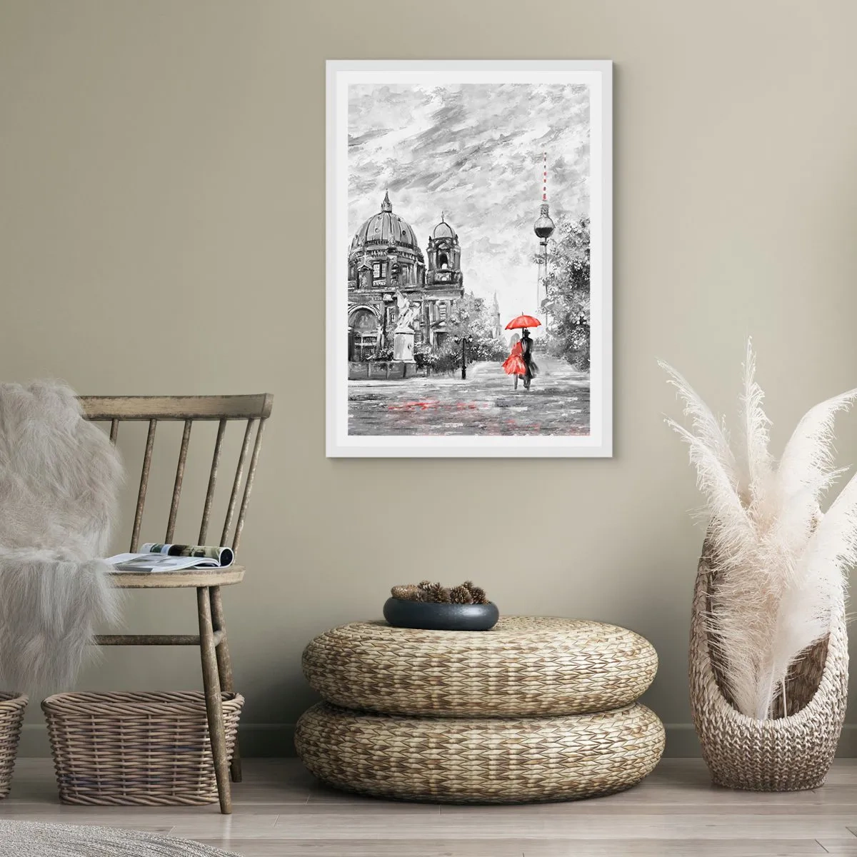Poster in einem weißen Rahmen - Berliner Treffen - 50x70 cm