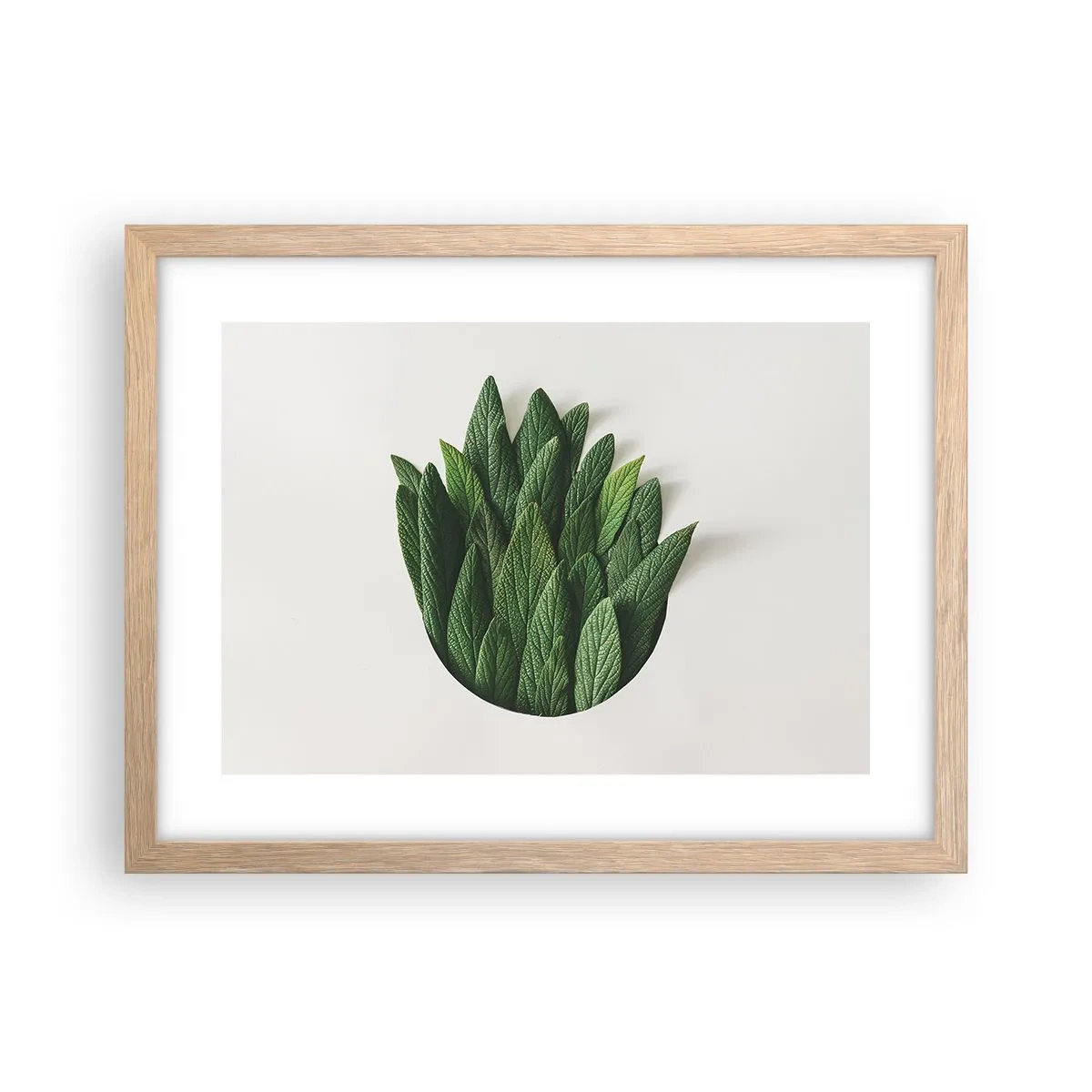 Poster in einem Rahmen aus heller Eiche - Ungebremste Neugier - 40x30 cm