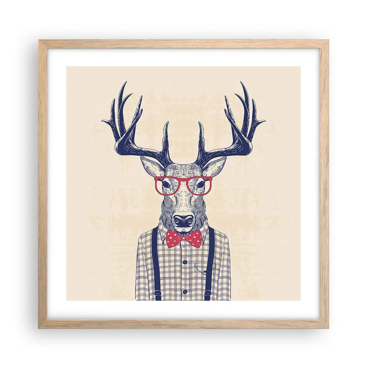 Poster in einem Rahmen aus heller Eiche - Eine lustige Extravaganz - 50x50 cm