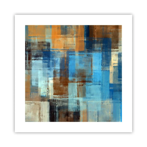 Poster - Durch den blauen Schleier - 40x40 cm
