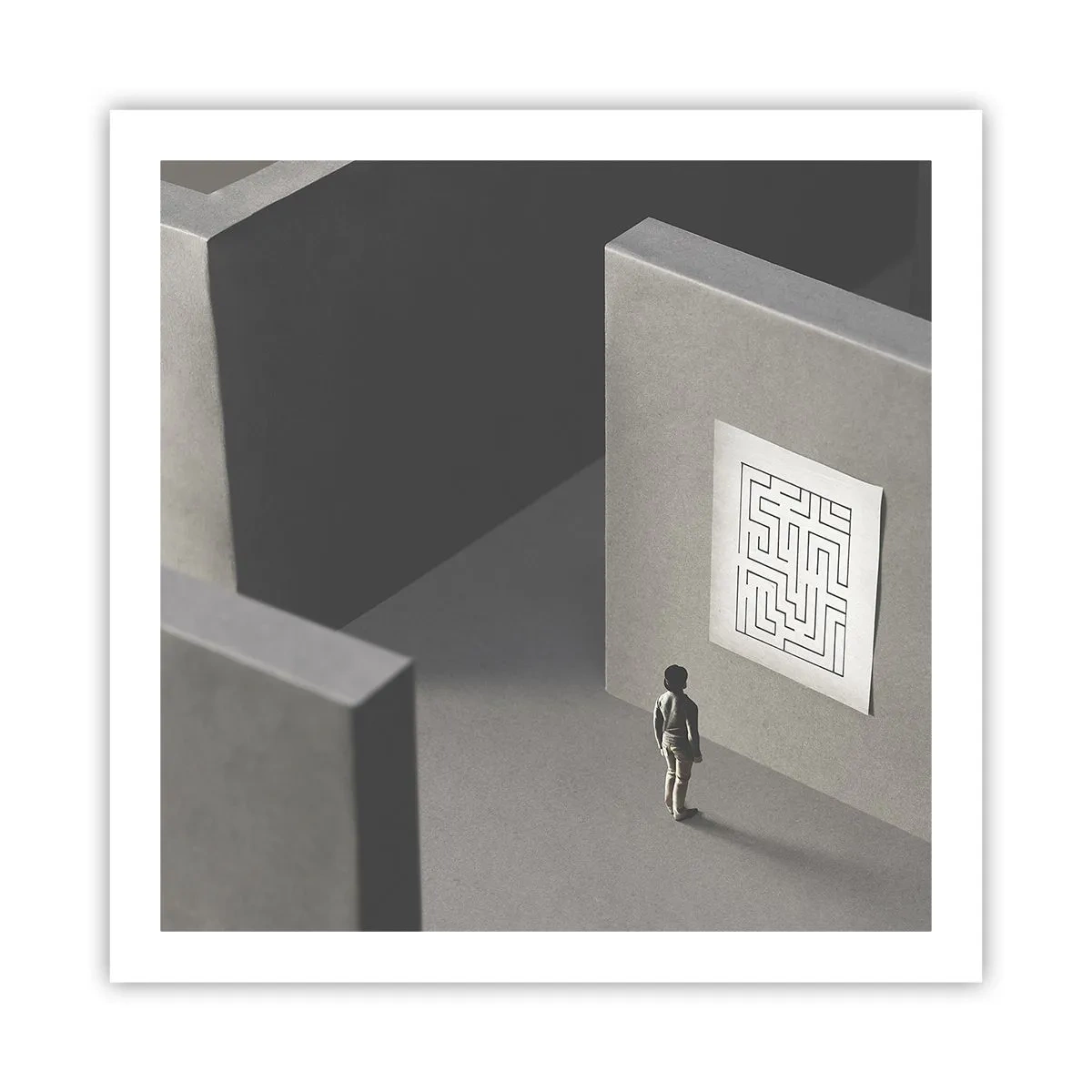 Poster - Aber wo bin ich? - 60x60 cm