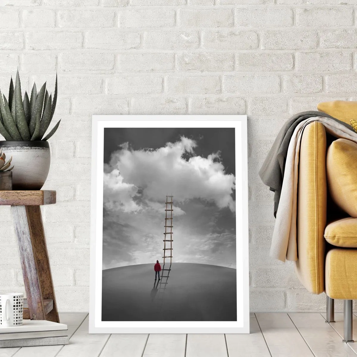 Poster in einem weißen Rahmen - Alles ist möglich - 70x100 cm