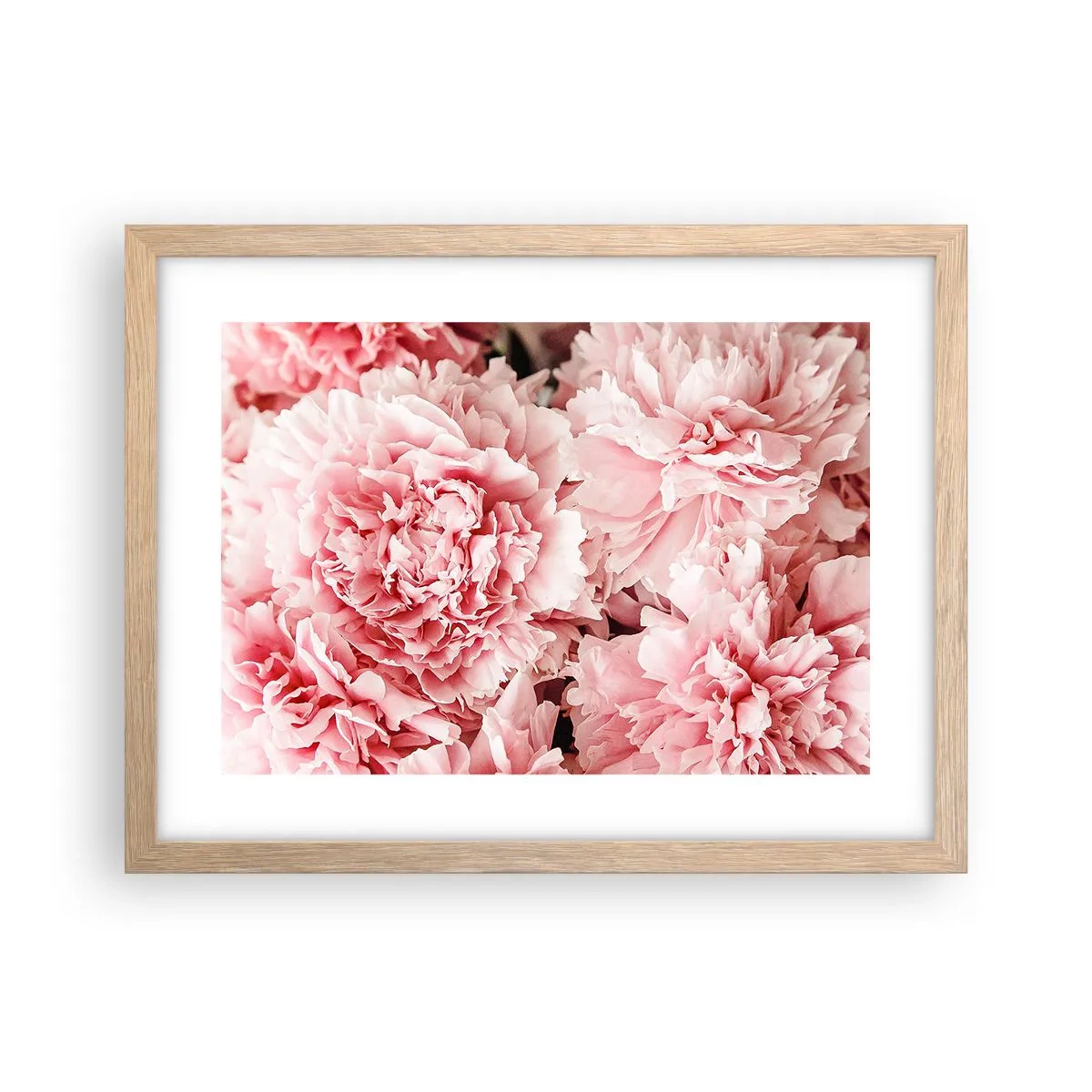 Poster in einem Rahmen aus heller Eiche - Rosa Traum - 40x30 cm