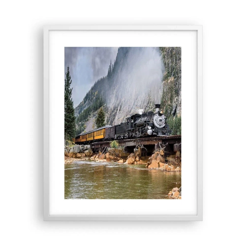 Poster in einem weißen Rahmen - Wo willst du hin? Wohin? - 40x50 cm