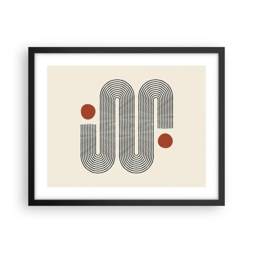 Poster in einem schwarzem Rahmen - Vom Anfang bis zum Ende - 50x40 cm