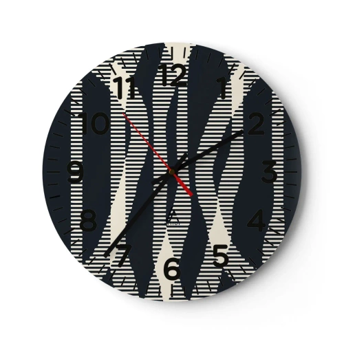 Wanduhr - Glasuhr - Ein Versuch, die Dunkelheit zu durchbrechen - 40x40 cm