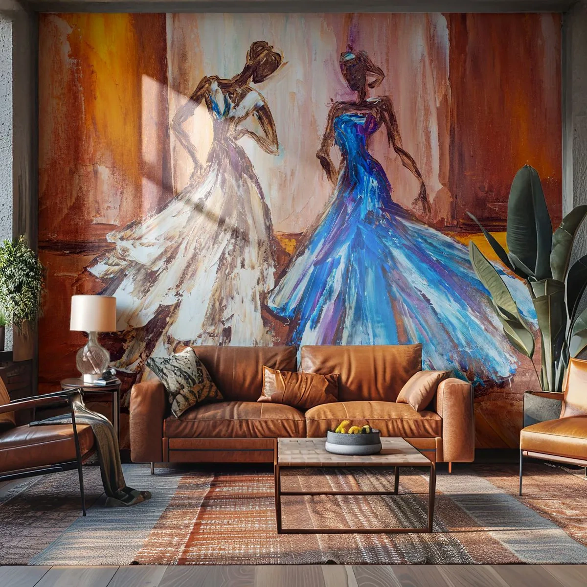 Fototapete Standard Eco - Ein dankbares Duo - Frau, Hochzeitskleid, Mode - 200x140 cm