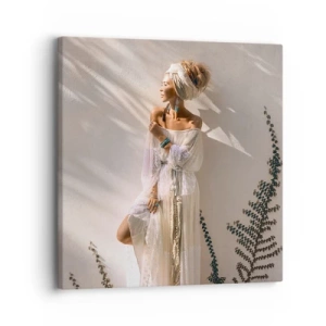 Bild auf Leinwand - Leinwandbild - Die Sonne und das Mädchen - 30x30 cm