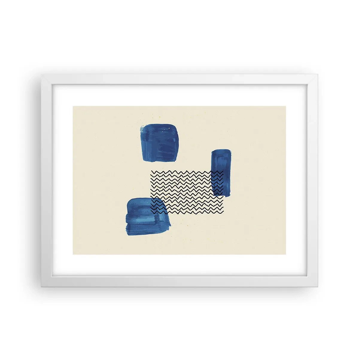 Poster in einem weißen Rahmen - Ein abstraktes Quartett - 40x30 cm