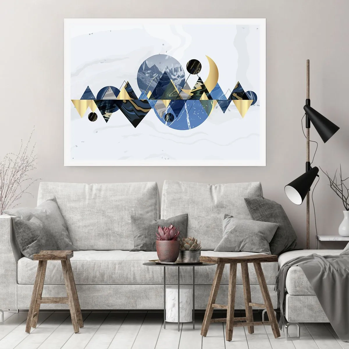 Poster - Geometrische Landschaft - 40x30 cm