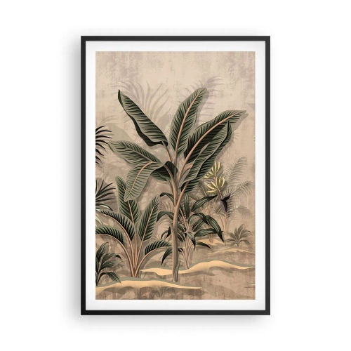 Poster in einem schwarzem Rahmen - Eine Gravur im Kolonialstil - 61x91 cm