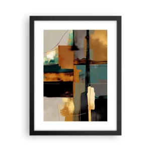 Poster in einem schwarzem Rahmen - Abstraktion – Licht und Schatten - 30x40 cm