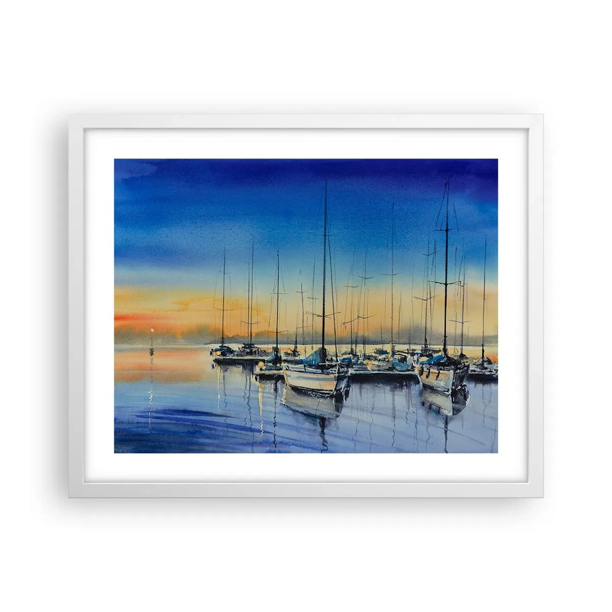 Poster in einem weißen Rahmen - Ende eines guten Tages - 50x40 cm