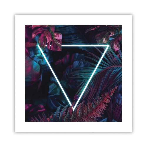 Poster - Garten im Disco-Stil - 40x40 cm