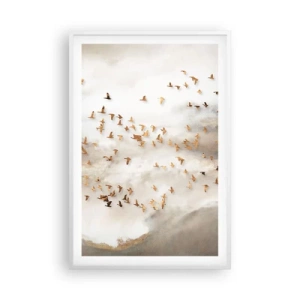 Poster in einem weißen Rahmen - Es ist schon die Zeit… - 61x91 cm