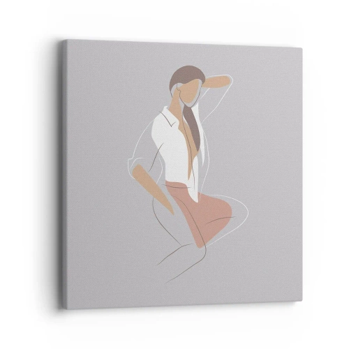 Bild auf Leinwand - Leinwandbild - Umriss der Anmut - 40x40 cm