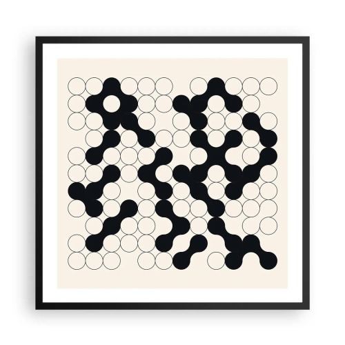 Poster in einem schwarzem Rahmen - Chinesisches Spiel – Variation - 60x60 cm