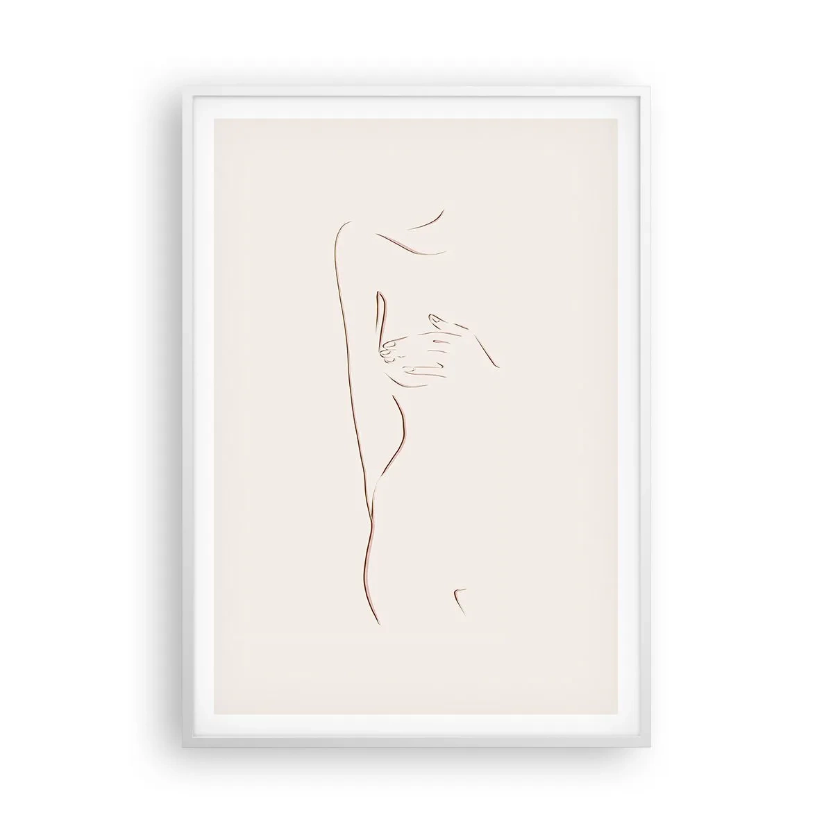 Poster in einem weißen Rahmen - Die Form des Verlangens - 70x100 cm