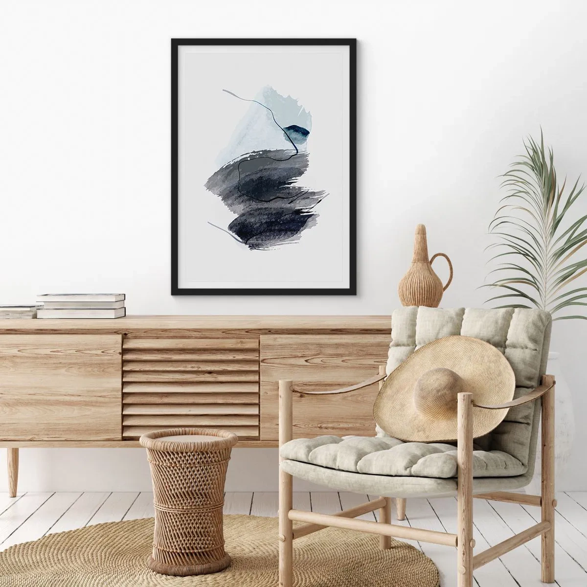 Poster in einem schwarzem Rahmen - Intensität und Bewegung - 70x100 cm