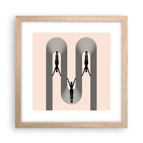 Poster in einem Rahmen aus heller Eiche - Verkehrt herum - 30x30 cm