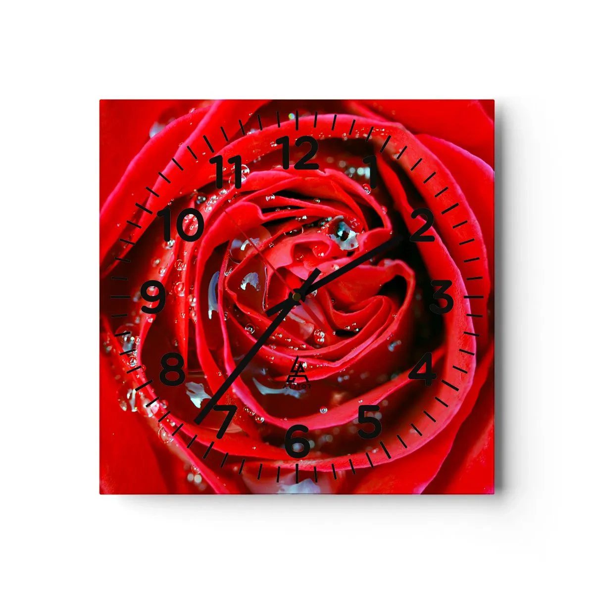 Wanduhr - Glasuhr - In den Tautropfen - 30x30 cm