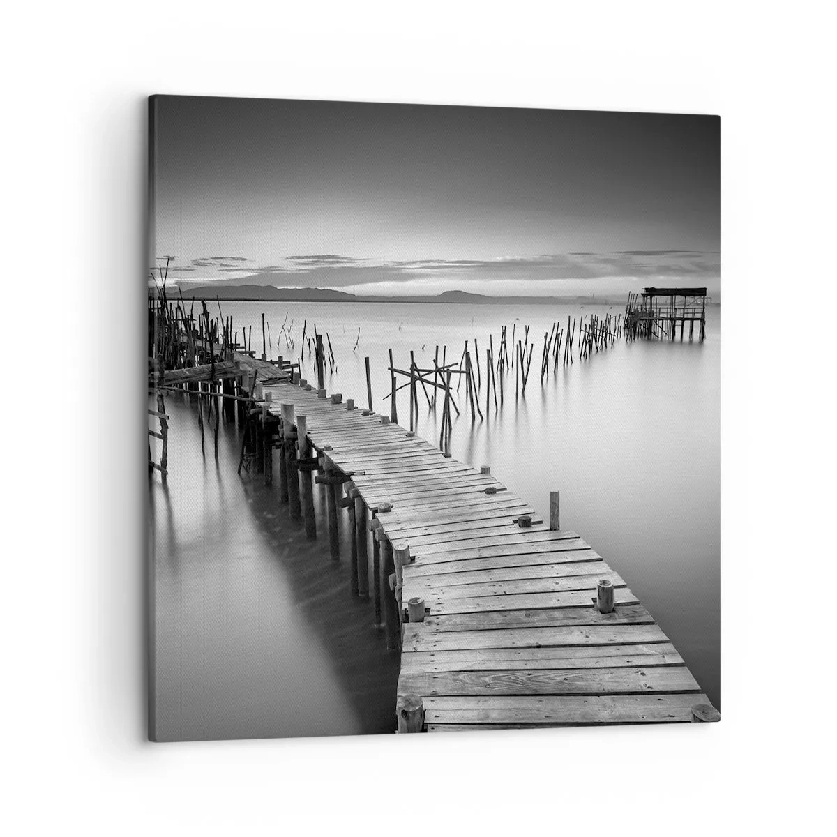 Bild auf Leinwand - Leinwandbild - Der Frieden eines vergessenen Ufers - 50x50 cm