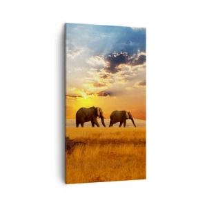 Bild auf Leinwand - Leinwandbild - Familienspaziergang - 45x80 cm