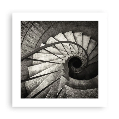 Poster - Treppe hoch, Treppe runter - 40x40 cm