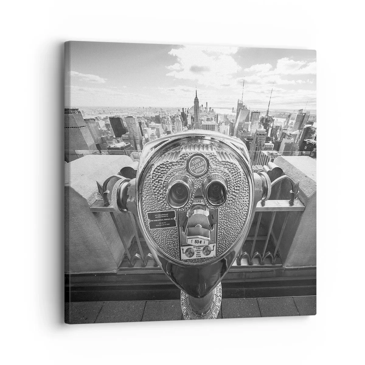 Bild auf Leinwand - Leinwandbild - Stadt über den Städten - 30x30 cm