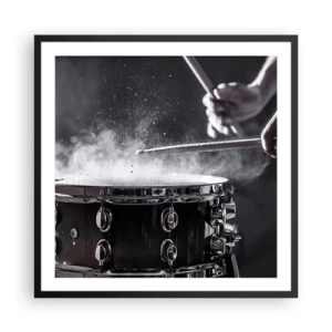 Poster in einem schwarzem Rahmen - Der Puls der Musik - 60x60 cm