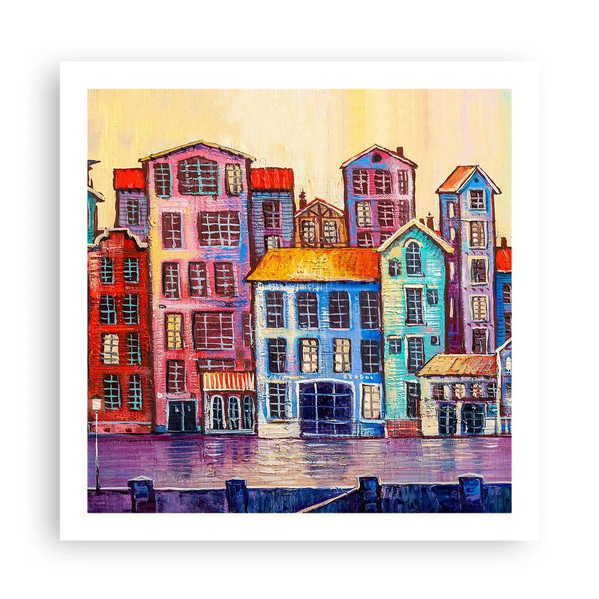 Poster - Stadt wie aus einem Märchen - 60x60 cm