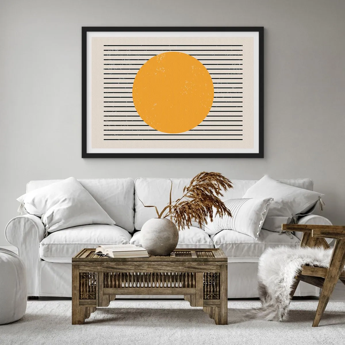 Poster in einem schwarzem Rahmen - Die Kraft der Einfachheit - 40x30 cm