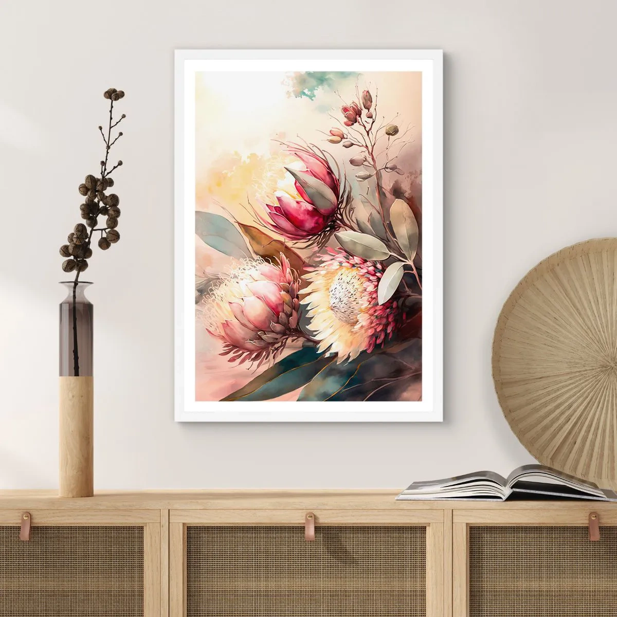 Poster in einem weißen Rahmen - Im Profil und en face - 30x40 cm